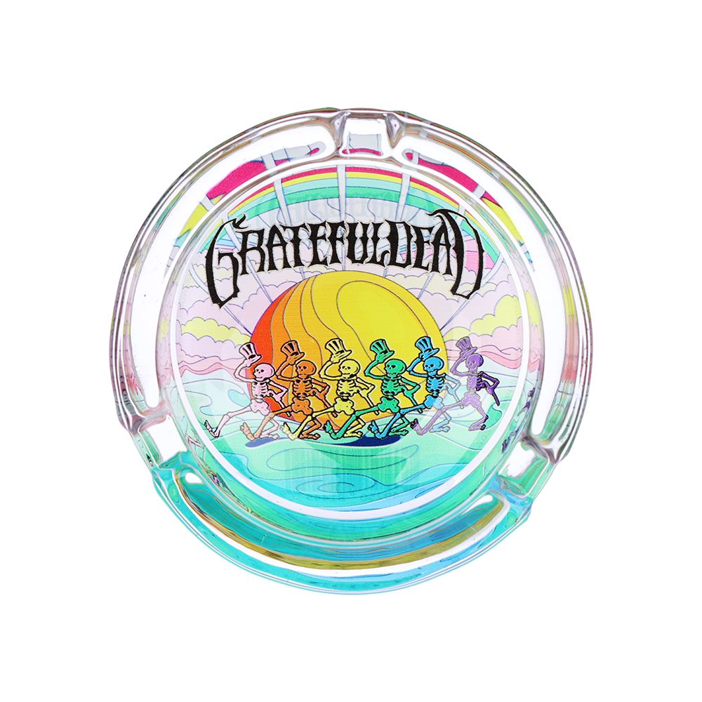 6CT DISPLAY - Grateful Dead x Pulsar V2 Licensed Glass Ashtray - 3.5" / Assorted Designs - Headshop.com