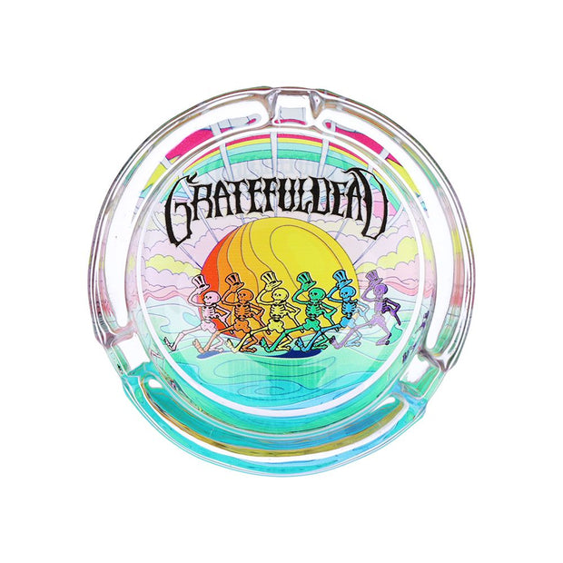 6CT DISPLAY - Grateful Dead x Pulsar V2 Licensed Glass Ashtray - 3.5" / Assorted Designs - Headshop.com