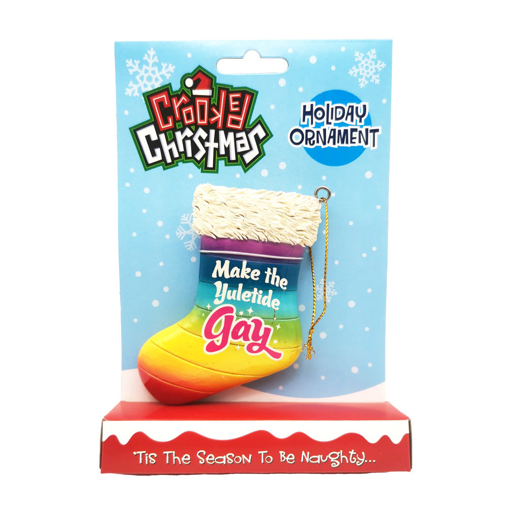 Crooked Christmas Ornament - Make The Yuletide Gay - Headshop.com