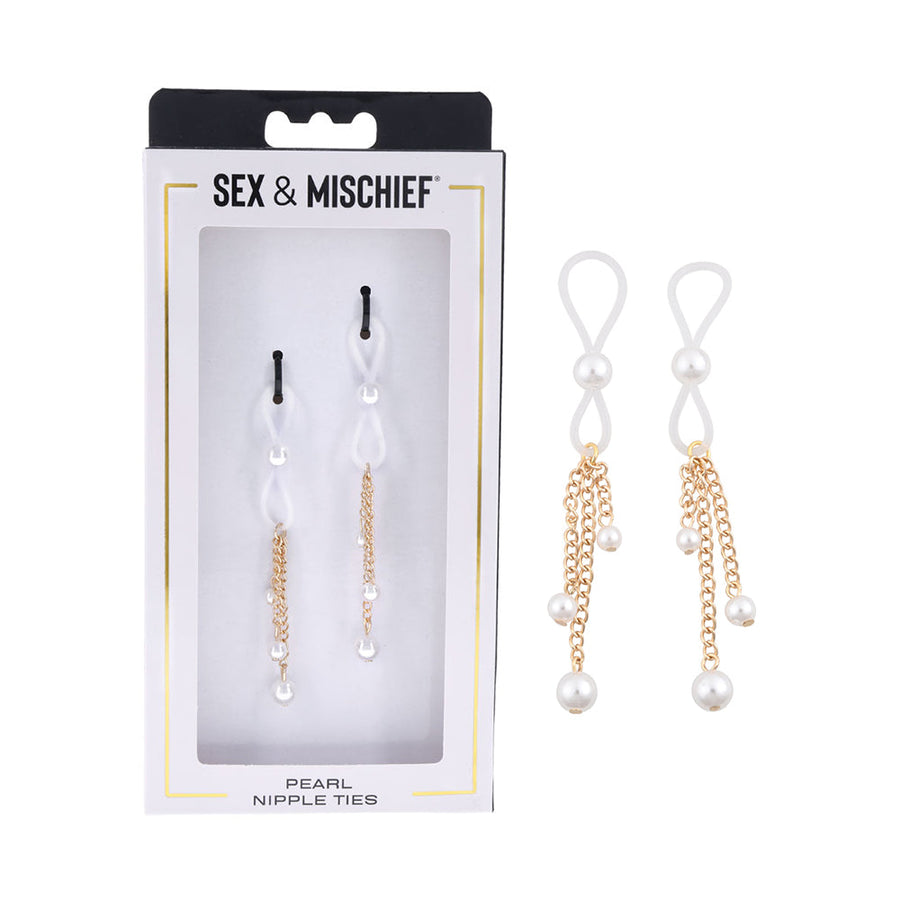 Sportsheets Sex & Mischief Pearl Nipple Ties - Headshop.com