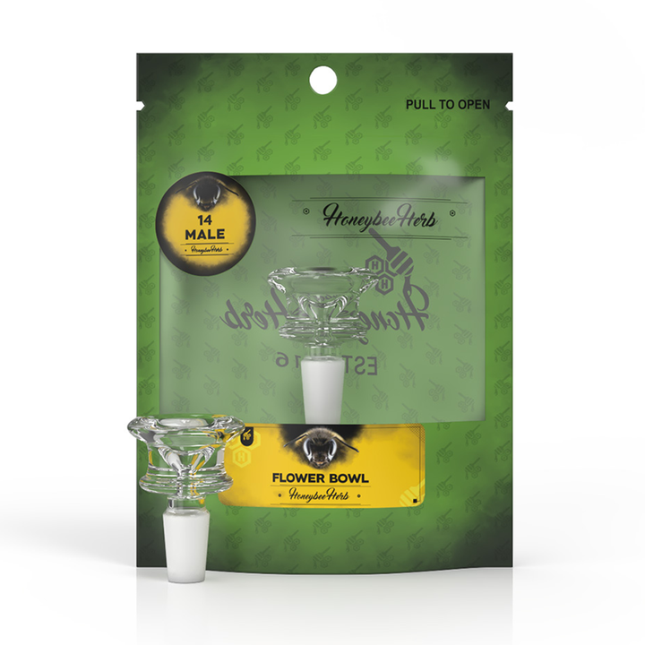 Honeybee Herb Flower Bowls (Green Line) - Headshop.com