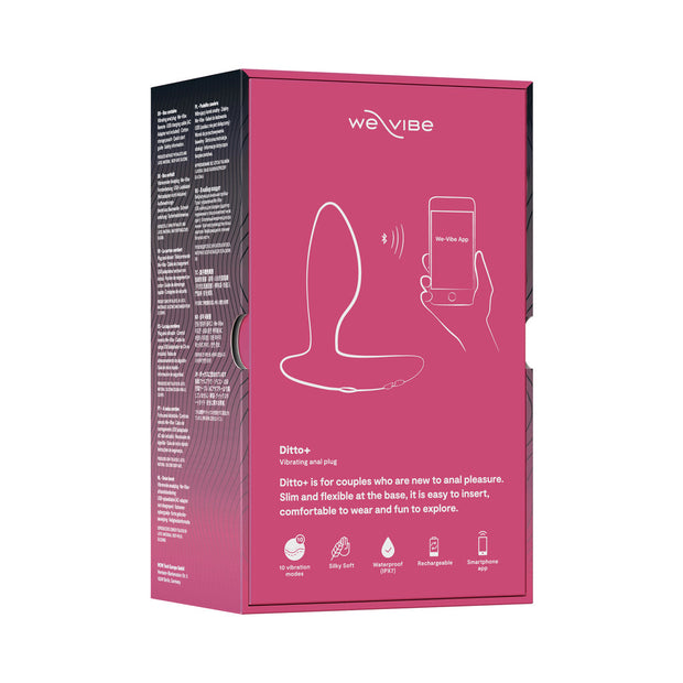 We-Vibe Ditto+ Rechargeable Remote-Controlled Silicone Vibrating Anal Plug Cosmic Pink - Headshop.com