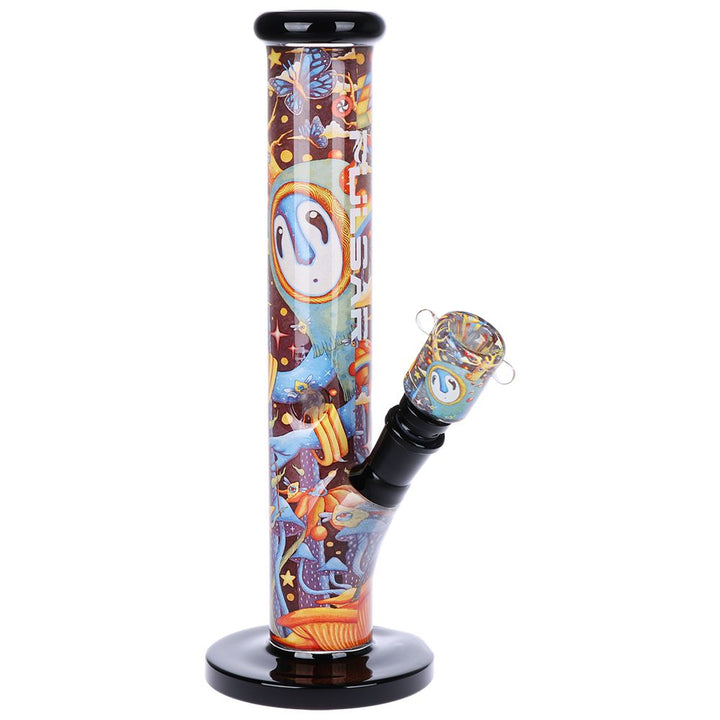 Pulsar Inside Print Straight Tube Glass Water Pipe | 11.25" - Headshop.com