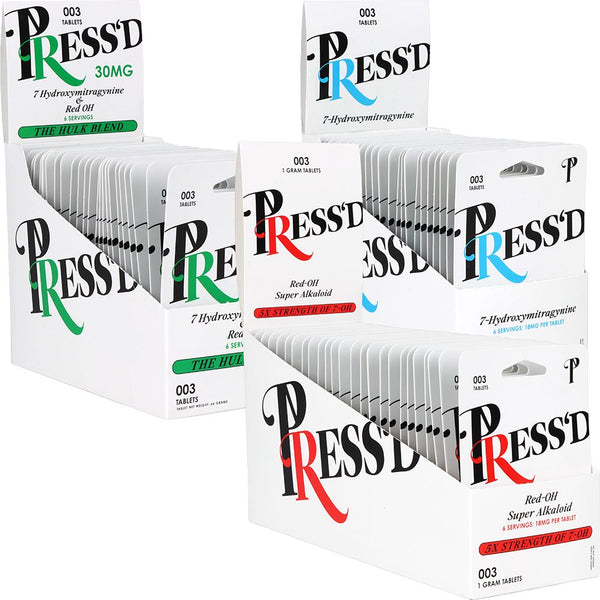 Press'd 7-Hydroxymitragynine Tablets - 3pc 25pk Press'd 7-Hydroxymitragynine Tablets - 3pc 25pk