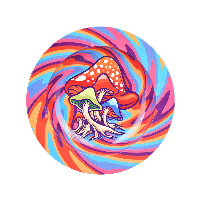 Mushroom Swirl Round Metal Ashtray - 5.25" - Headshop.com