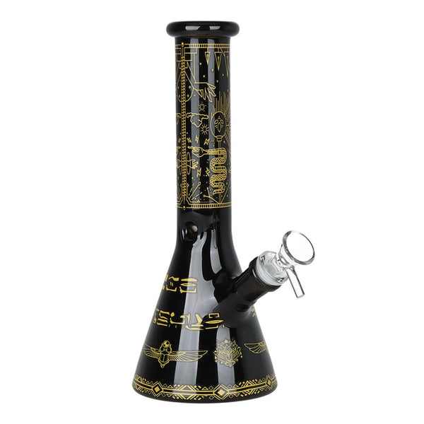 Infernal Eye Beaker Glass Water Pipe - 9.75" / 14mm F Infernal Eye Beaker Glass Water Pipe - 9.75" / 14mm F