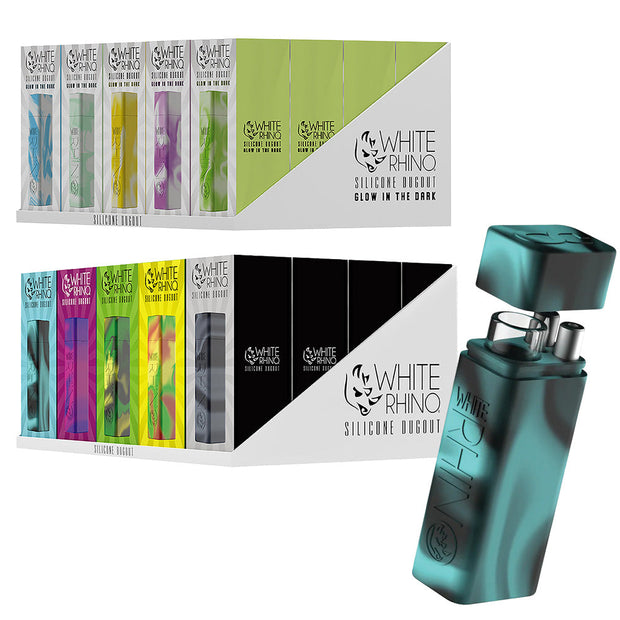 20PC DISP - White Rhino Silicone Dugout - 3.25" - Headshop.com