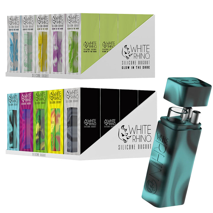 20PC DISP - White Rhino Silicone Dugout - 3.25" - Headshop.com