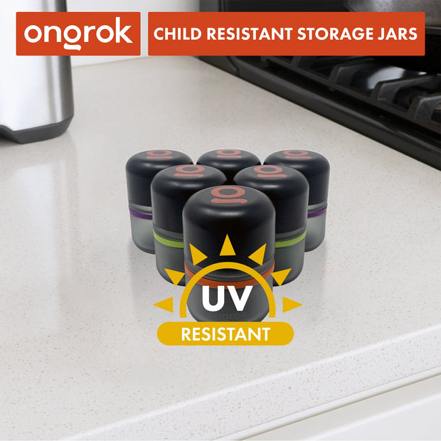 Ongrok 80ml Child Resistant Jar | 6 Pack - Headshop.com