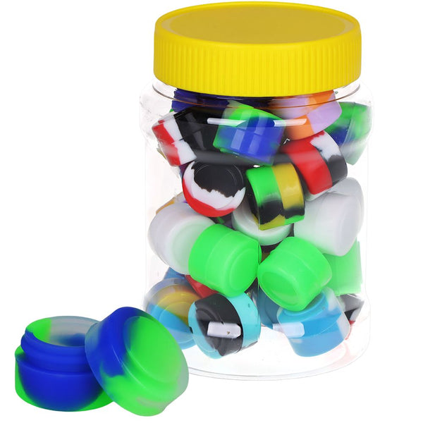 40CT JAR - Classic Swirl Silicone Container - 2ml / Assorted Colors 40CT JAR - Classic Swirl Silicone Container - 2ml / Assorted Colors