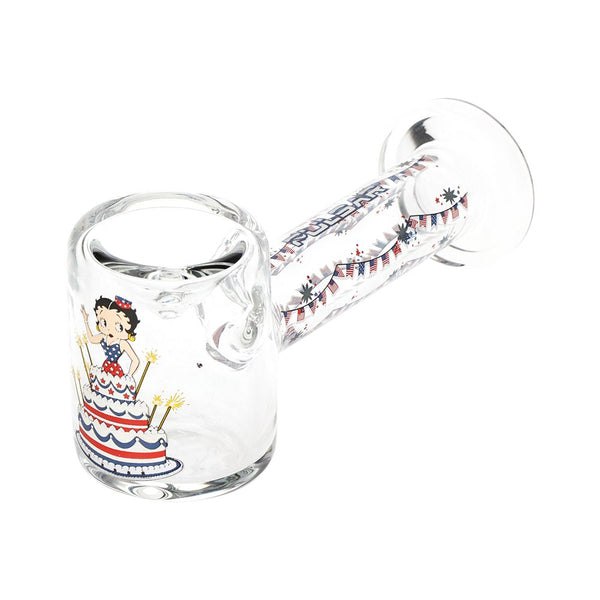 Pulsar Betty in Cake Glass Hand Pipe - 4.5" Pulsar Betty in Cake Glass Hand Pipe - 4.5"
