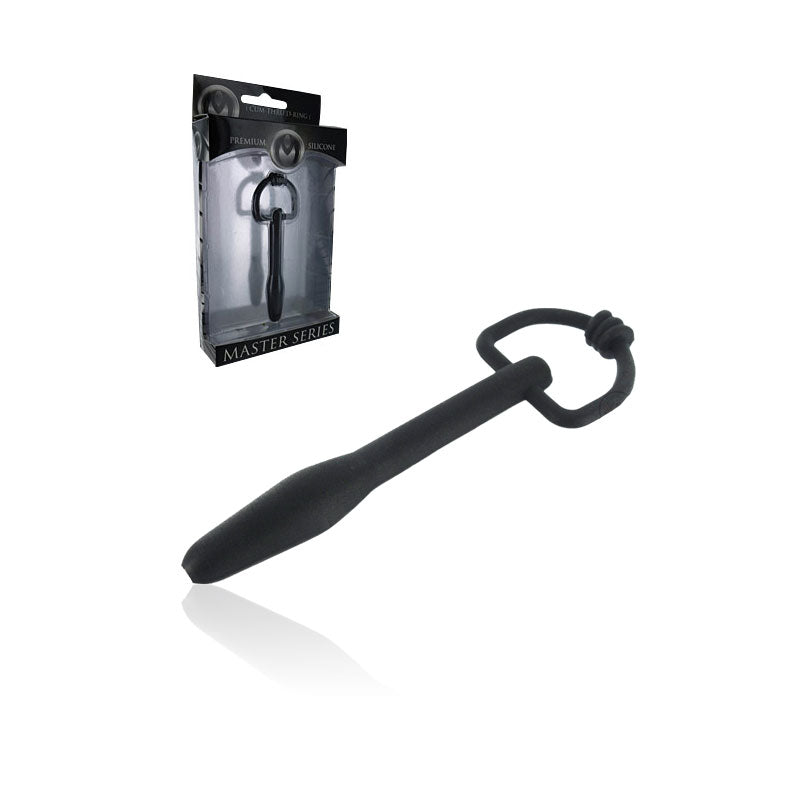 Master Series Cum-Thru D-Ring Silicone Plug (Black) - Headshop.com