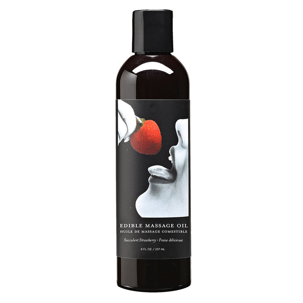 Earthly Body Edible Massage Oil Succulent Strawberry 8oz Earthly Body Edible Massage Oil Succulent Strawberry 8oz