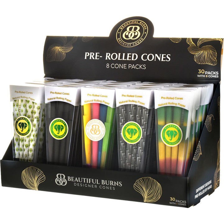 Beautiful Burns Designer Pre-Rolled Cones | Various Styles | 8pc - Headshop.com