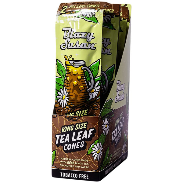 Blazy Susan Tea Leaf Cones- 2pc / King Size 10ct Blazy Susan Tea Leaf Cones- 2pc / King Size 10ct