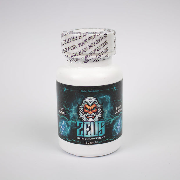 Zeus Plus Male Supplement Pill Bottle (12) - Headshop.com