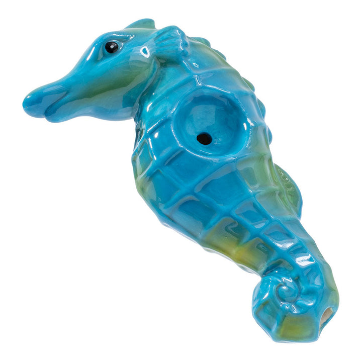 Wacky Bowlz Seahorse Ceramic Pipe - 4" - Headshop.com
