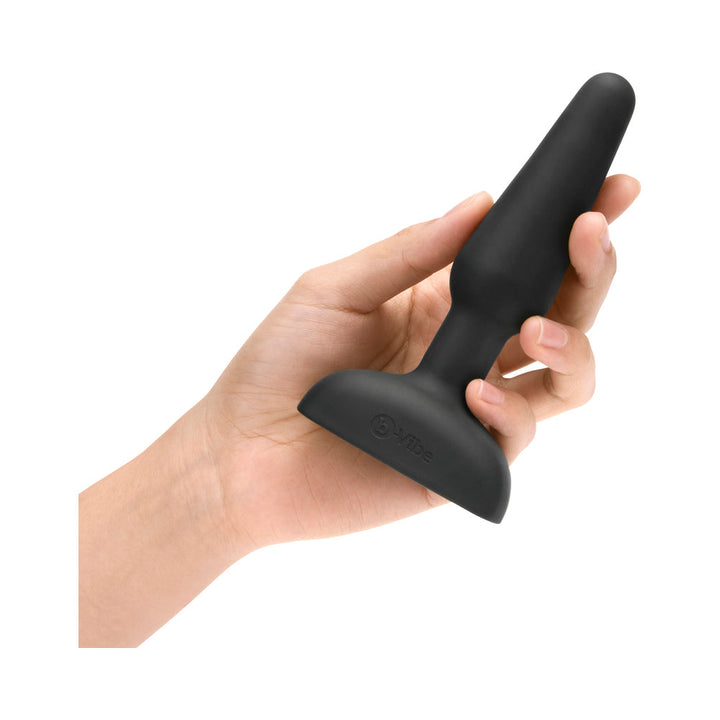 b-Vibe Trio Rechargeable Remote-Controlled Triple-Motor Vibrating Silicone Anal Plug Black - Headshop.com