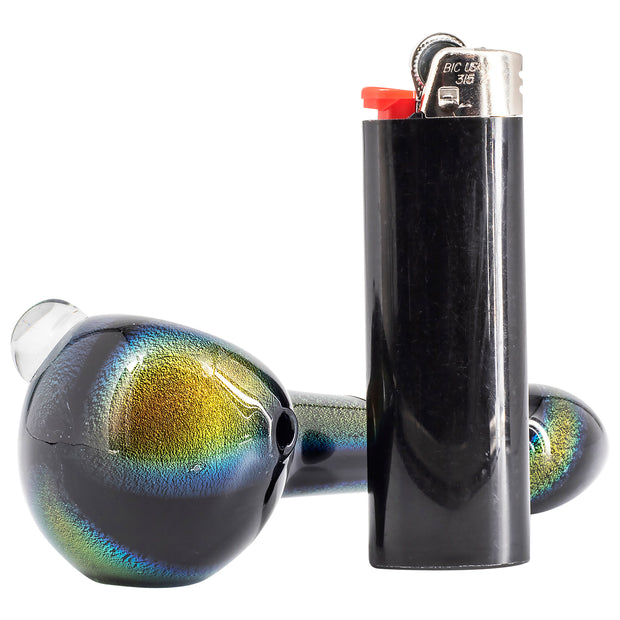 LA Pipes Full Dichro Spoon with Clear Marbles - Headshop.com