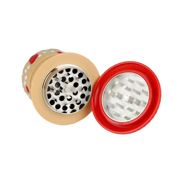 Mushroom Acrylic Grinder - 3pc / 1.5" 12ct - Headshop.com