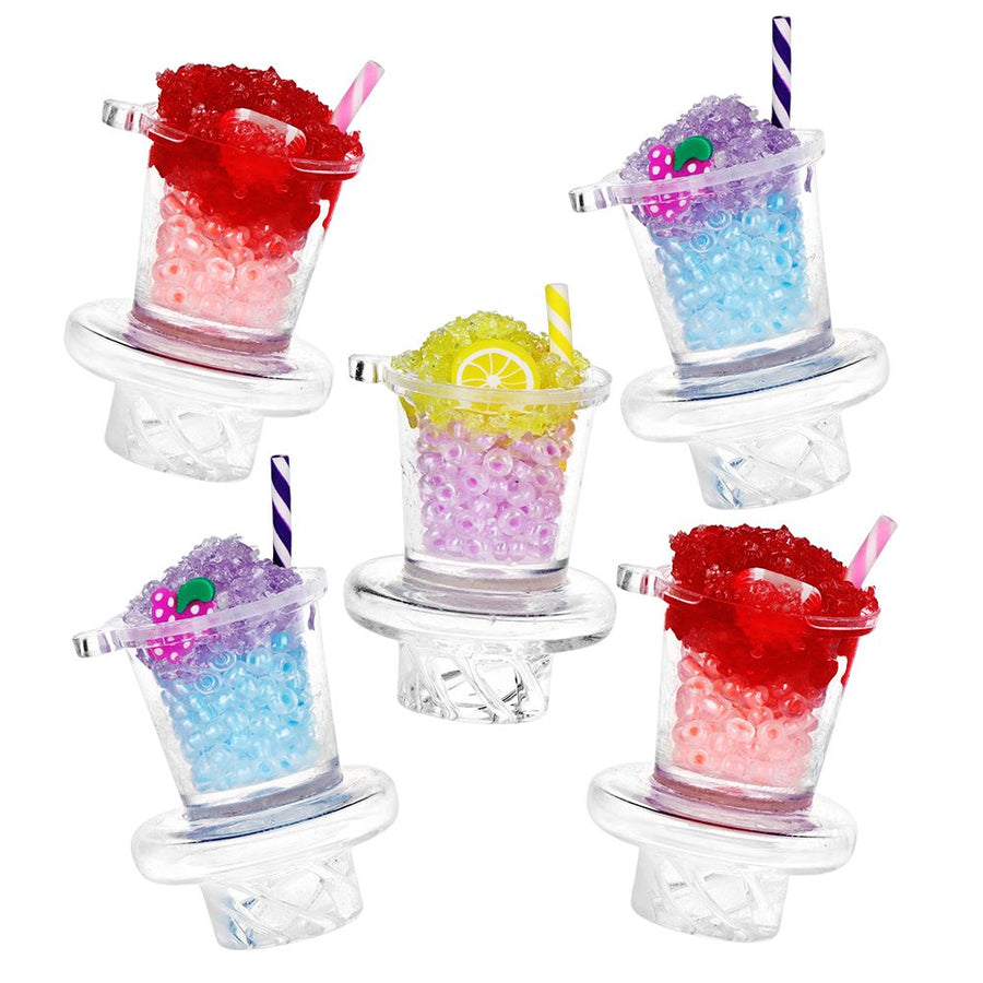 Slushie Glass Carb Cap - 30mm / Assorted Colors 5ct - Headshop.com