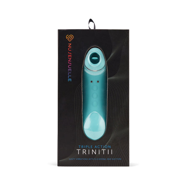 Nu Sensuelle Trinitii 3-in-1 Suction Tongue Vibe Electric Blue - Headshop.com
