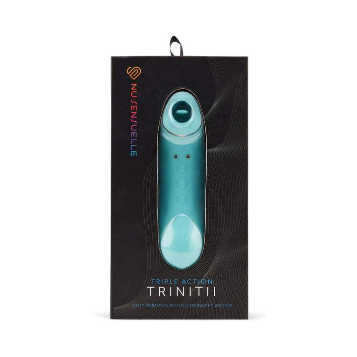 Nu Sensuelle Trinitii 3-in-1 Suction Tongue Vibe Electric Blue - Headshop.com
