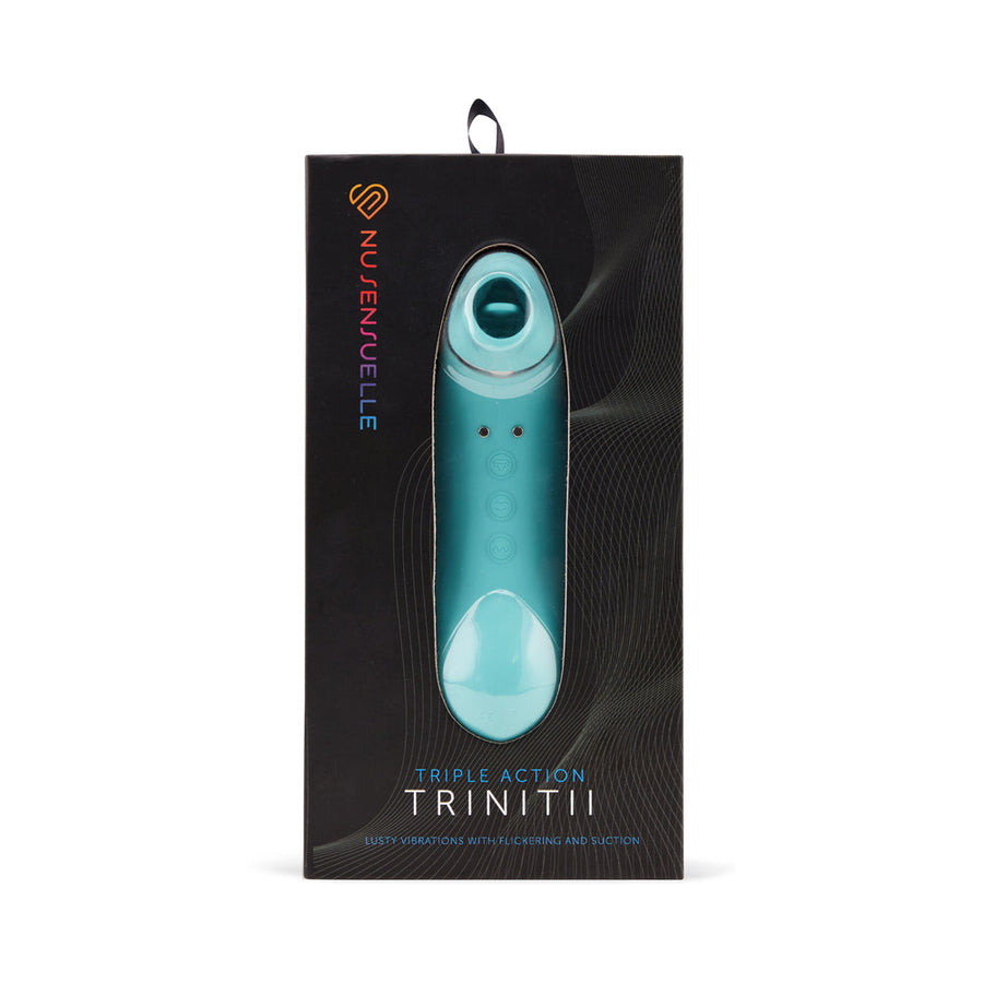 Nu Sensuelle Trinitii 3-in-1 Suction Tongue Vibe Electric Blue - Headshop.com