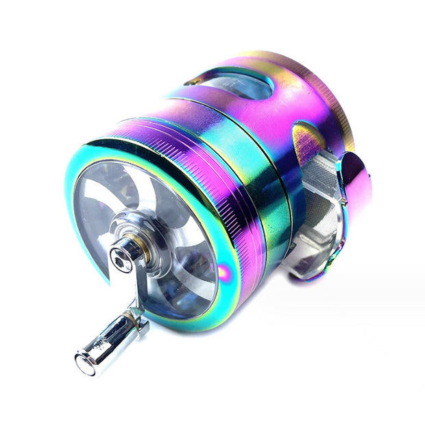 Cloud 8  Hand Crank Grinder with Chamber Window, Collection Drawer 2.5 4 Piece - Headshop.com