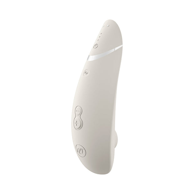Womanizer Premium 2 Rechargeable Silicone Luxurious Pleasure Air Clitoral Stimulator Warm Gray - Headshop.com
