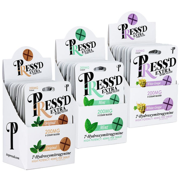 Press'd Extra Strength 7-Hydroxymitragynine Tablets | 200mg Press'd Extra Strength 7-Hydroxymitragynine Tablets | 200mg