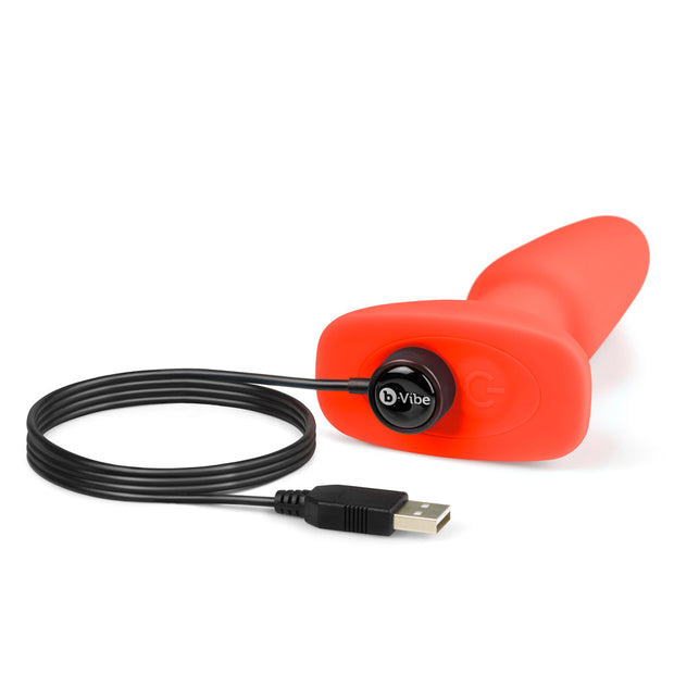b-Vibe Rimming 2 Rotating and Vibrating Remote Control Plug Orange - Headshop.com