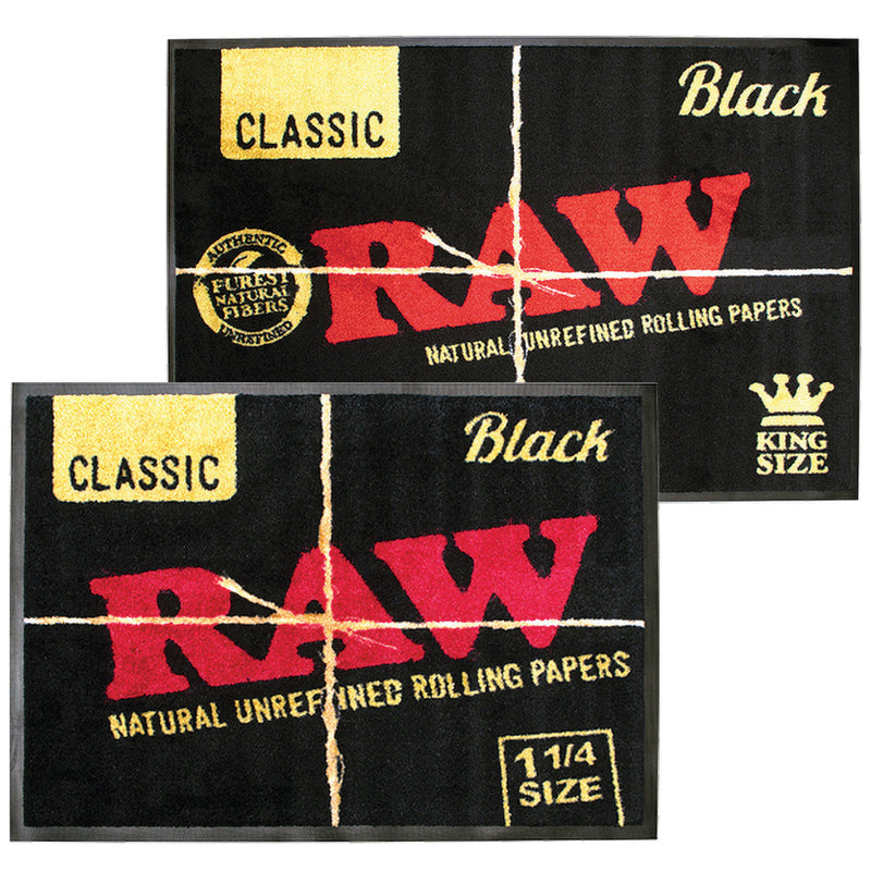 RAW Black Door Mat - Headshop.com
