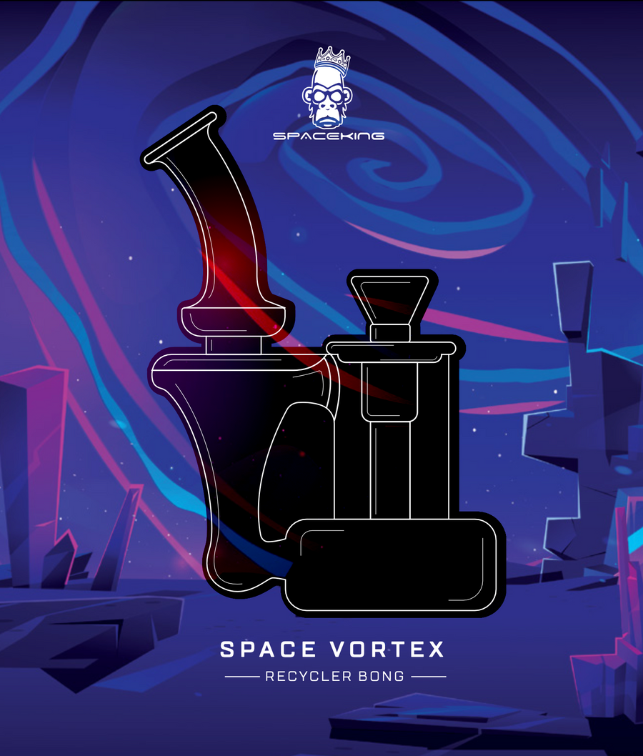 Space King Glass - 'Space Vortex' Recycler Bong - Headshop.com