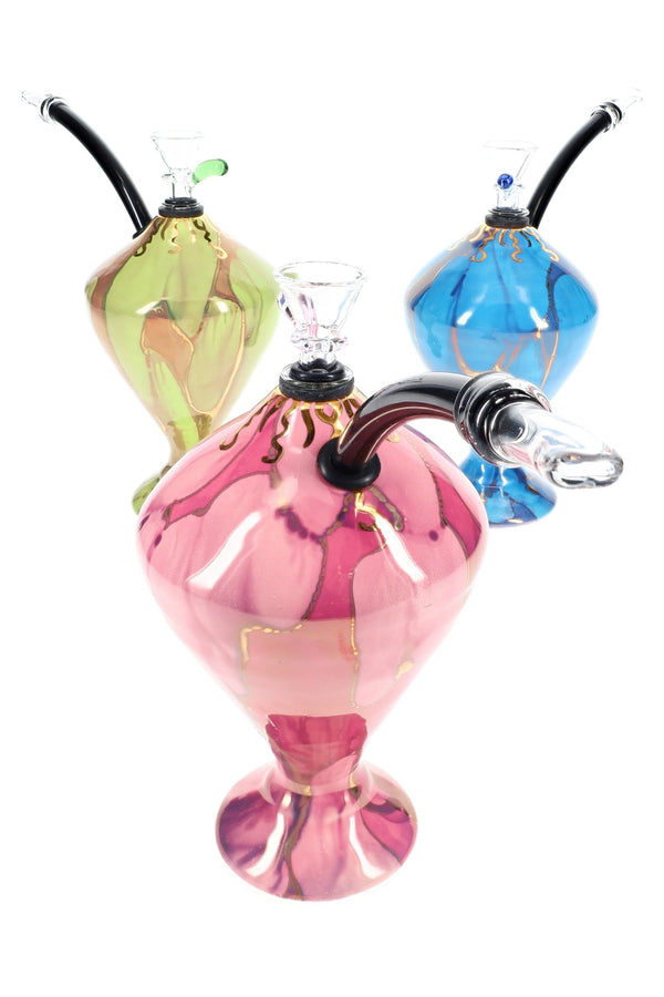 Ancient Creations 6″ Gold-Vein Ceramic Hookette Ancient Creations 6″ Gold-Vein Ceramic Hookette