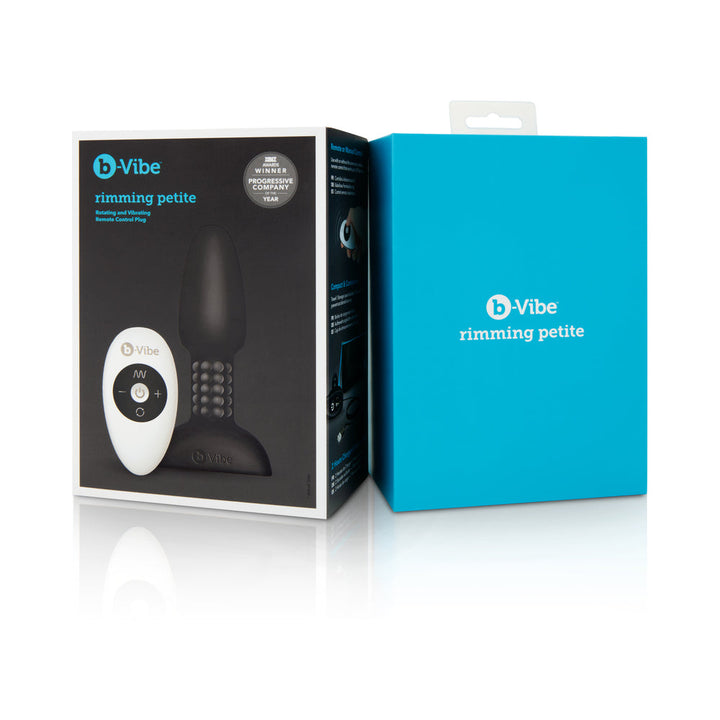 b-Vibe Rimming Petite Rotating and Vibrating Remote Control Plug Black - Headshop.com