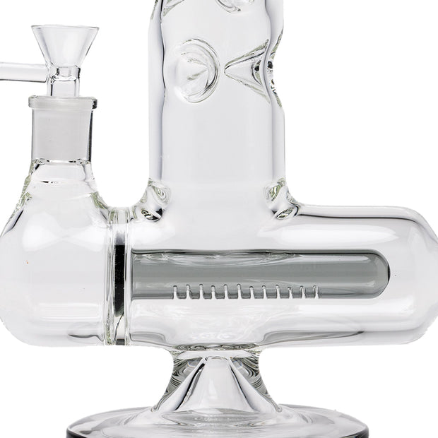 Human Grade Inline Tube Triple Ice Catch Glass Water Pipe
