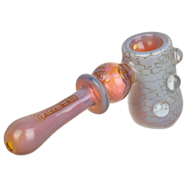 Pulsar Inside Print Glass Hammer Bubbler | THC Blueprint | 5.25" - Headshop.com