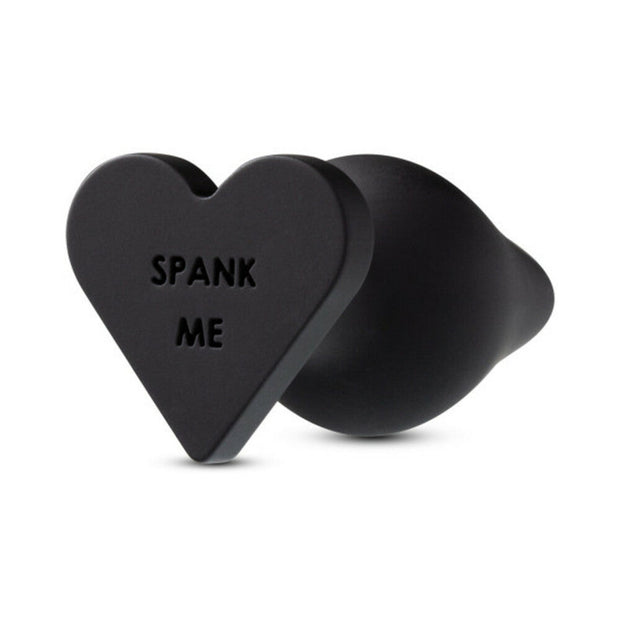 Blush Temptasia 'Spank Me' Silicone Anal Plug with Heart-Shaped Base Black - Headshop.com