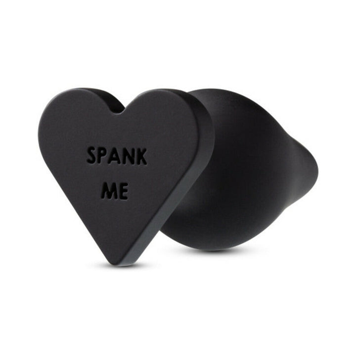 Blush Temptasia 'Spank Me' Silicone Anal Plug with Heart-Shaped Base Black - Headshop.com