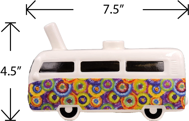 Retro Vintage Bus Pipe - Colorful Flower Burst Design - Headshop.com
