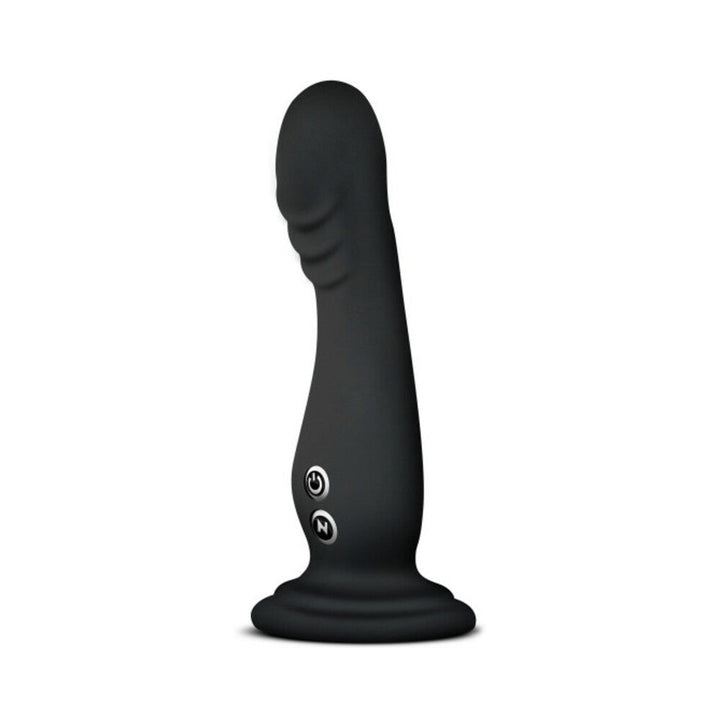 Blush Impressions Amsterdam Rechargeable Silicone 6.5 in. Vibrating Dildo with Suction Cup Black - Headshop.com