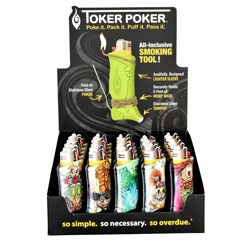 25PC DISPLAY- Toker Poker Lighter Sleeve- Asst Sean Dietrich - Headshop.com