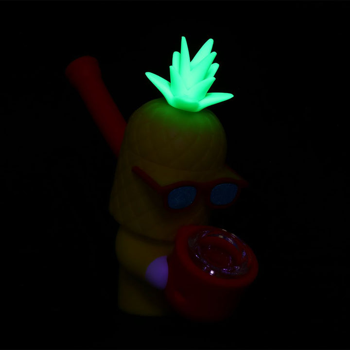 Cool Guy Pineapple Secret Stash Silicone Hand Pipe - 4" - Headshop.com