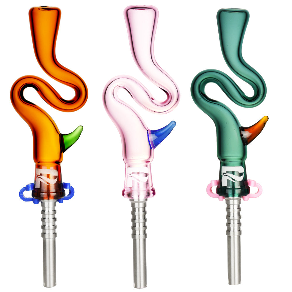 Pulsar Bendy Dab Straw w/ Horn - 5.75"/ 10mm F/Colors Vary - Headshop.com