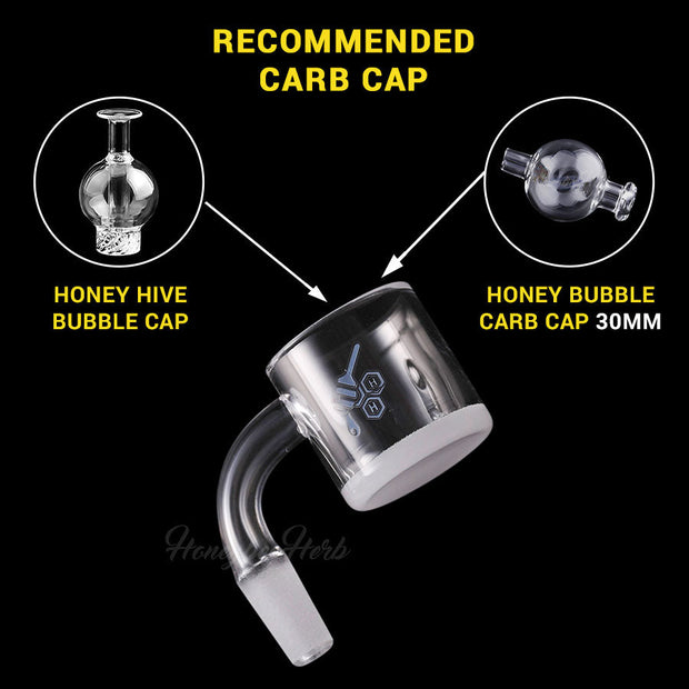 HONEY & MILK XL BEVEL QUARTZ BANGER - 90° DEGREE | YL - Headshop.com