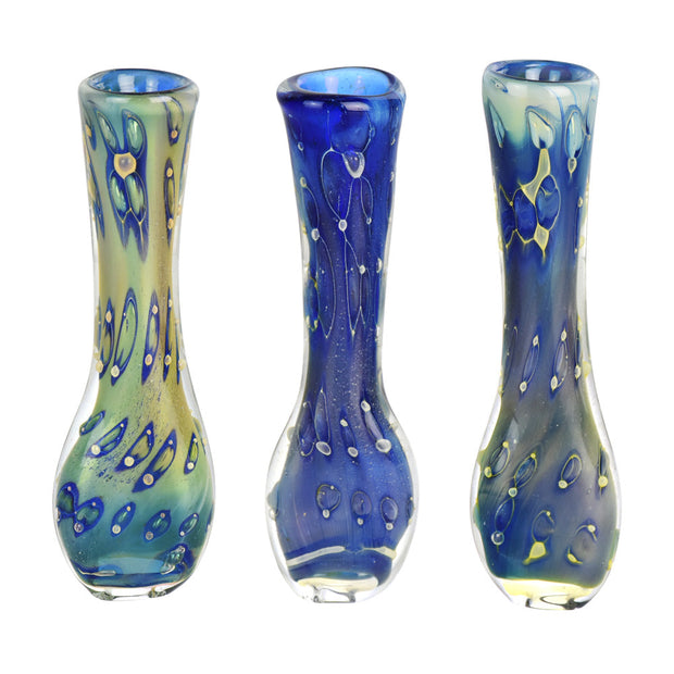 Iridescent Bubbles Chillum Pipe - 3.25"/Colors Vary - Headshop.com
