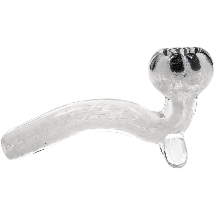 LA Pipes White Fritted Sherlock with Black 'Daisy' Fritted Bowl - Headshop.com