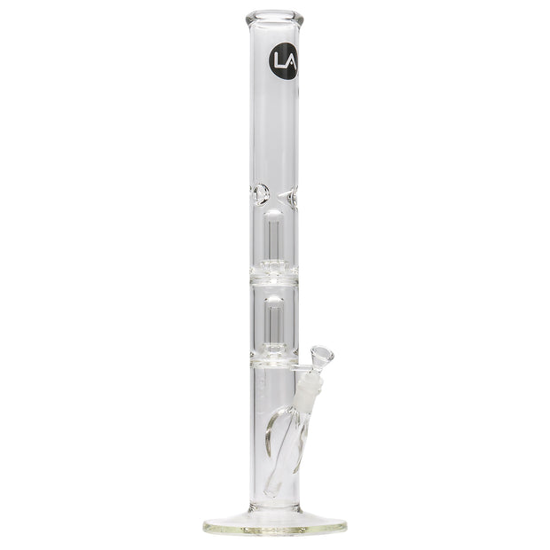 LA Pipes Thick Glass Straight Showerhead Perc Bong - Headshop.com