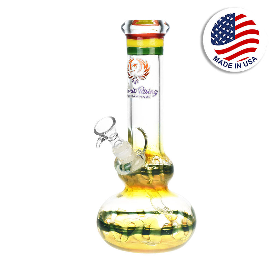 Phoenix Rising Bubble Base Water Pipe - 9"/Colors Vary - Headshop.com